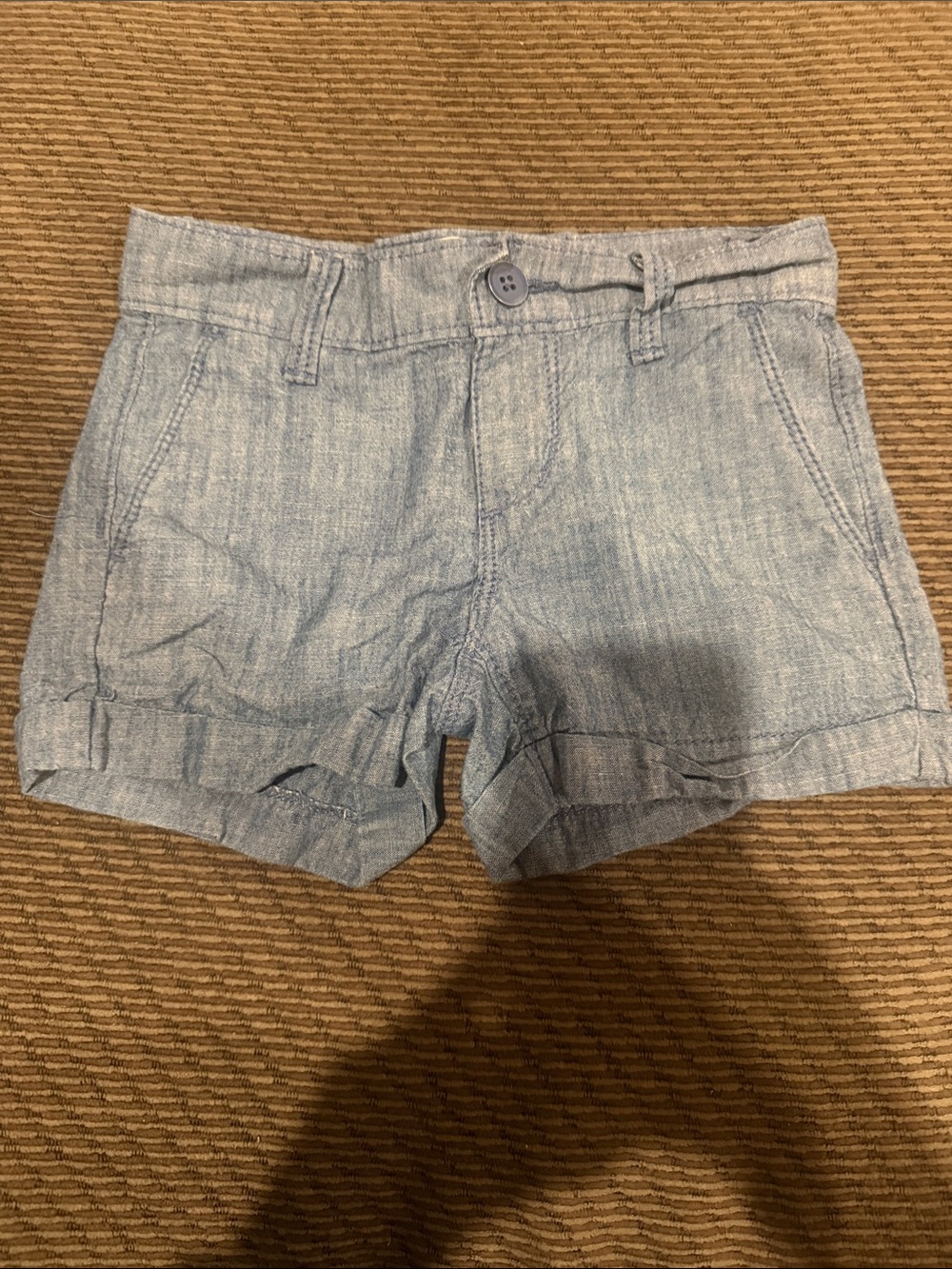 Old Navy Light Blue Rolled-Hem Cotton Shorts